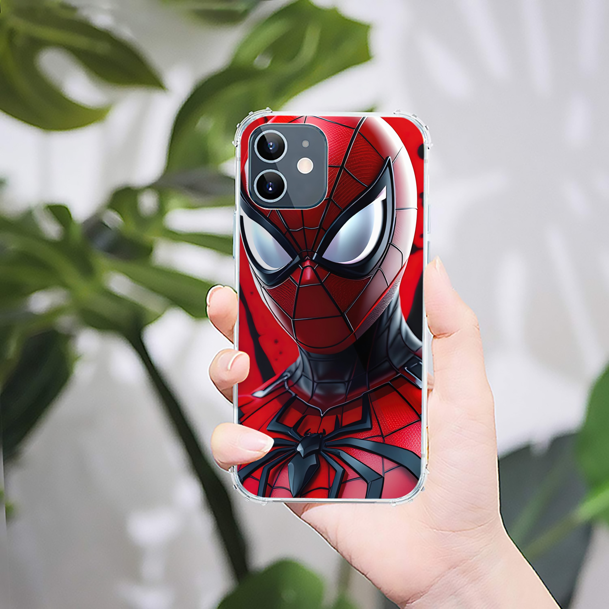 （画像用） Spider Man スパイダーマン 【iPhone 12シリーズ対応】透明スマホケース（クリアソフトケース）